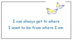 Affirmation card example